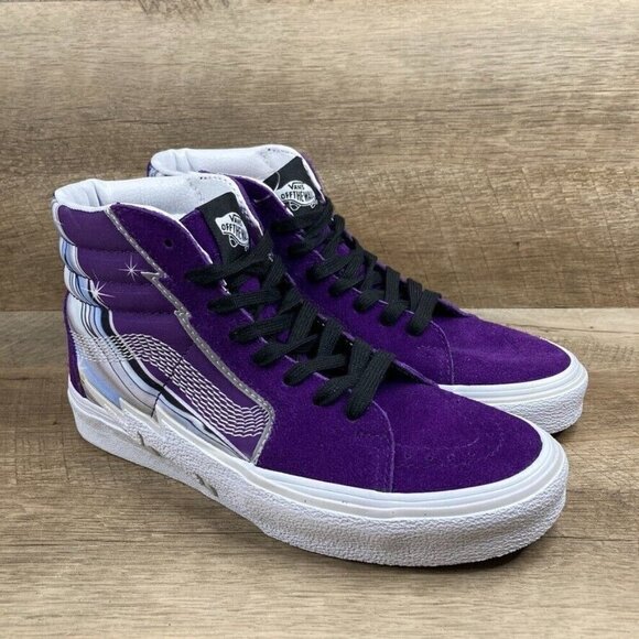 VANS Sk8-Hi Bolt Chrome Flash Acai Purple Sneakers Shoes Mens 5.5 Womens 7 NEW